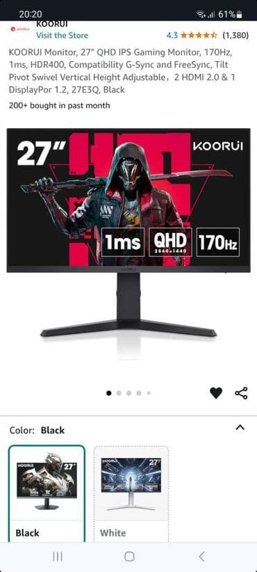 ucuz manitor: Yeni Televizor Samsung 32" — 1