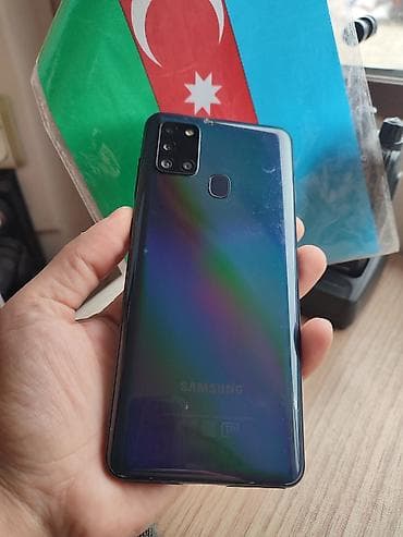 500 manat telefonlar: Samsung Galaxy A21S, 64 GB, rəng - Göy, Sensor, Barmaq izi, İki sim kartlı — 7