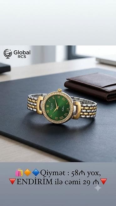 saat masaustu: Yeni, Qol saatı, Rolex, rəng - Qızılı — 5