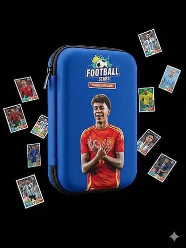 “Football Stars” kolleksiya kartları üçün zipli qab + kart dəsti Ən
