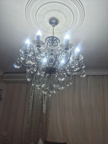deko: Çılçıraq, 8 lampa, Xrustal — 3