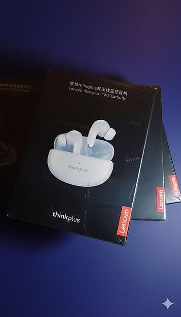 Yeni Simsiz (Bluetooth) Qulaqcıqlar, Lenovo, rəng - Gümüşü