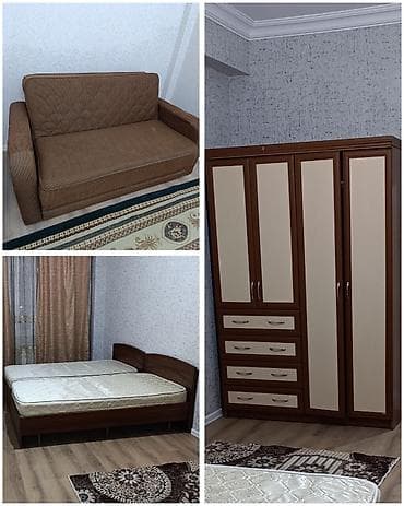 kohne skaf: İşlənmiş, 4 qapılı, Siyirməli, Qəhvəyi, Açılan, Düz dolab — 1