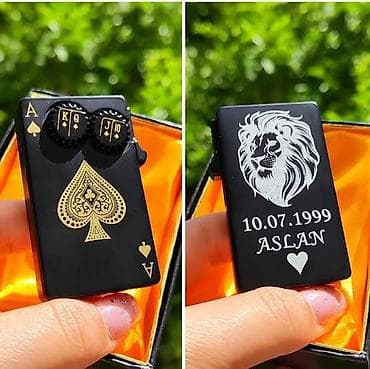 Oyun kartı temalı, qara rəngli metal alışqan. Xüsusiyyətlər: -