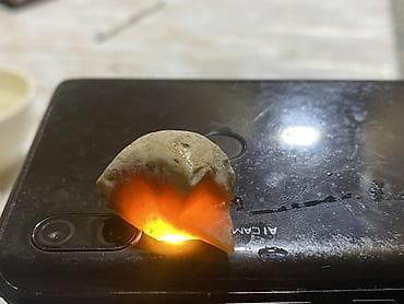 daş val: Karneol (Carnelian) təbii xam daş - Növ: Karneol – xalsedon (silisium — 1