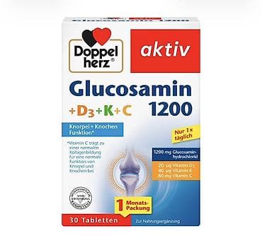 kurta: Doppelherz aktiv Glucosamin 1200 + D3 + K + C – qığırdaq və sümük — 1