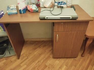 садовый стол: Прямой стол, С полками, С выдвижными ящиками, МДФ, Без гарантии, Нет кредита — 1