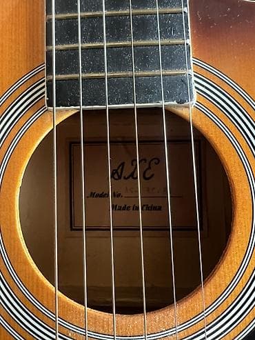 gitara balaca: AXE akustik gitar - Korpus: kəsikli (cutaway) dizayn, günəşbatımı — 3