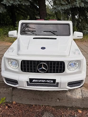 Детский мир: Uşaq elektrik maşını – Mercedes-Benz G-Class AMG üslubunda, ağ rəng — 9