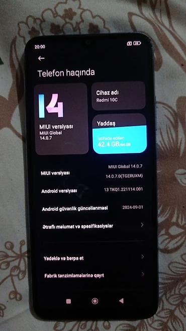redmi note 8 azn: Redmi 10C, 64 GB, rəng - Göy — 2
