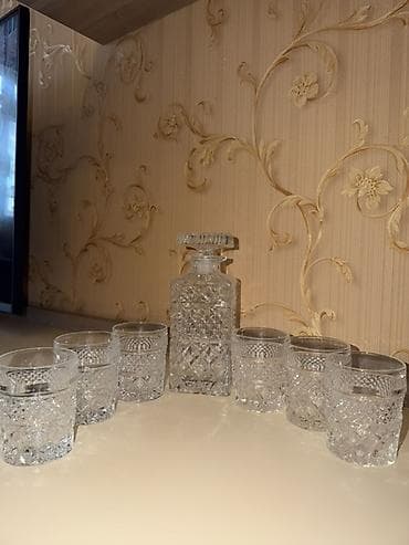 coca cola set serpi: Kəsimli şüşə içki dəsti xrustal. təzədir işlənməyib,təmiz maldır 1 — 2