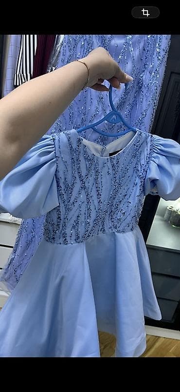 don şekilleri: Məhsul: Qız uşağı üçün ziyafət/libas - Rəng: açıq mavi (bəbəyi mavi) — 3