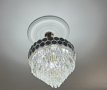 Çılçıraq, 10 və daha çox lampa, Şüşə