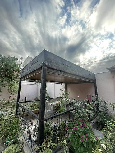 heyet mebeli: Metall konstruksiyalı bağ köşkü/pavilyon - Material: Qalın profilli — 2