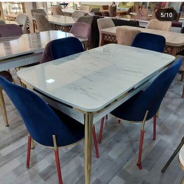 turkanda heyet evleri: Mətbəx üçün, Yeni, Açılan, Dördbucaq masa, 4 stul — 2