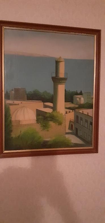 İcəri̇ şəhər mənzərəsi̇ . Rəsam s. Nazi̇m . 2000 . Ci̇ i̇l