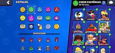 desd paltarlar: Brawl Stars hesabı – zəngin kostyum kataloqu ilə Xüsusiyyətlər: - — 7