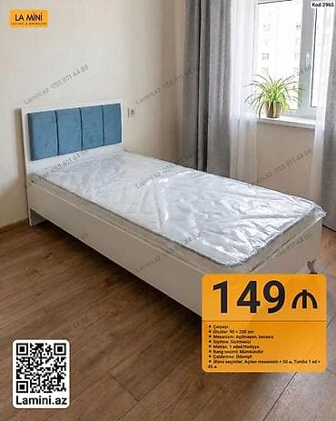 LA MINI tək çarpayı - Ölçü: 90 × 200 sm - Mexanizm: açılmayan at lalafo.az LA MINI tək çarpayı - Ölçü: 90 × 200 sm - Mexanizm: açılmayan