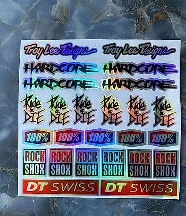 masin ucun stiker: Premium Holografik Sticker Seti – Velosiped və Motosiklet üçün (Suya — 1