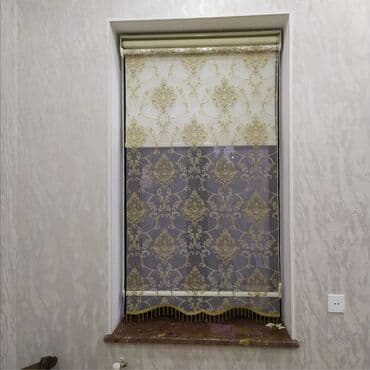 Rulon ştorlar: Zebra/rulet pərdə kolleksiyası - Model: klassik damask və güllü — 7