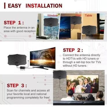 антенна для приема цифрового телевидения: Yeni tv antenalar!!! Yerli kanallari gosterir!!! Xüsusiyyətlər: yalniz — 6