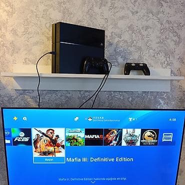 Sony PS4 500gb ideal, zavod plombu üzərində, 2 pult, 20 oyun(şəkillərə