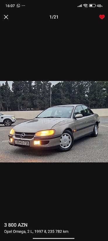 kask satış: Opel Omega: 2 l | 1996 il 4190000 km Sedan — 1