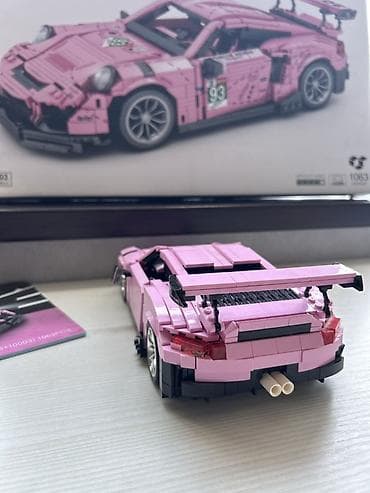 sederek oyuncaq: Lego Konstruksiya maşın modeli – çəhrayı rəngdə idman kupe - Model — 3