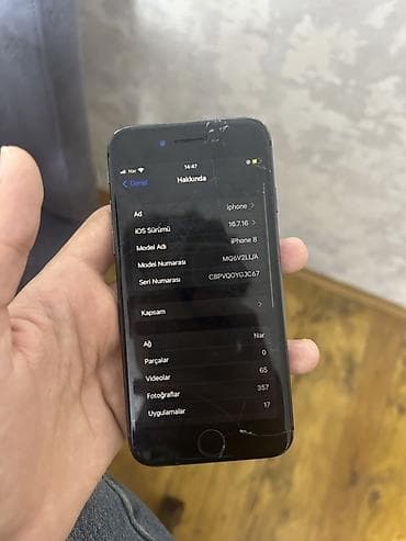 apple watch series 1: IPhone 8, 64 GB, Qara, Barmaq izi — 5