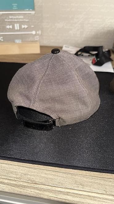 baş geyimi: Loro Piana kepkasi tam original - Rəng: boz - Material: təbii toxuma — 3