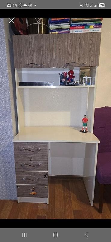 Düz masa, Stulsuz, Polkalı, Siyirməli, Sadə laminat