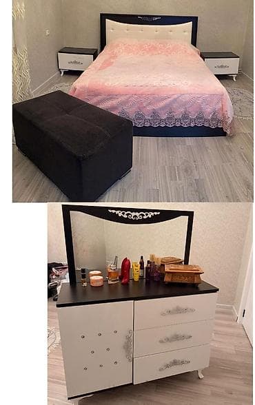 Ev üçün mebel: ((4341))*Asya* Qiymet.250 azn. Yataq dəsti . Dəstə daxildir 160*2 — 1