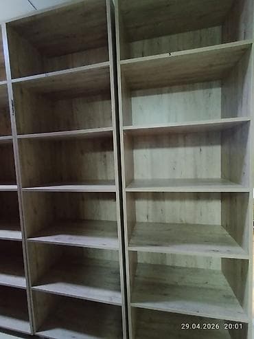tək qorka: Açıq rəfli kitab şkafı - Material: taxta teksturalı laminat (açıq — 1