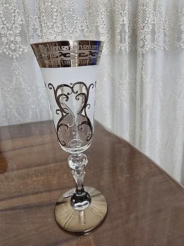 gumus qab: Qədəhlər, rəng - Gümüşü, Şüşə, 12 ədədli dəst — 3