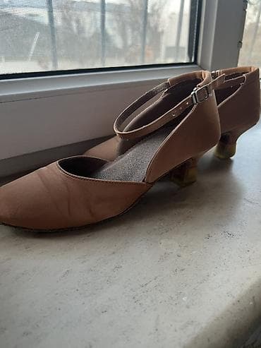 домашние женские тапочки балетки: Latın/rəqs ayaqqabıları – qadın model - Rəng: dəri/nude ton - — 2