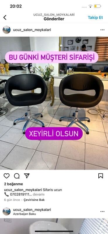 bərbər kreslosu satılır: Yeni, Saş kəsimi kreslosu — 1