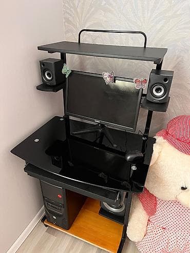 stulla: Mebel dəsti – TV stendləri və masalar 1) Qara şüşə TV stendi - 3 — 4