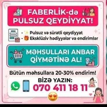 xonca şirniyyat evi: FABERLİK-də pulsuz və sürətli qeydiyyat! - Qeydiyyatdan keçərək — 1