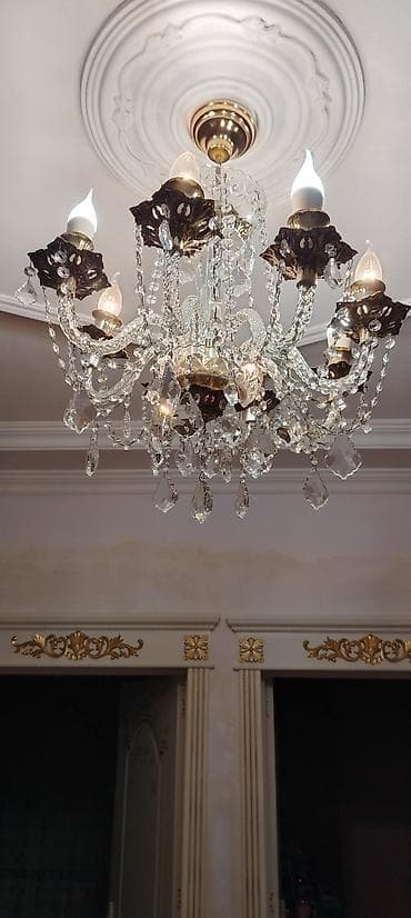 lyustrlar: Çılçıraq, 8 lampa, Xrustal — 3