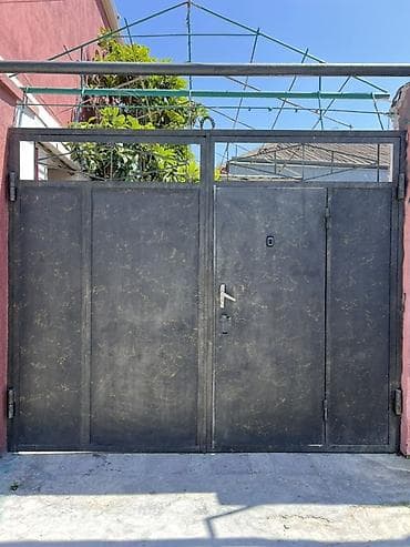 mebel boya: Dəmir Həyət darvazası, Yana açılan, Mexaniki, Qapı ilə, rəng - Qara — 4
