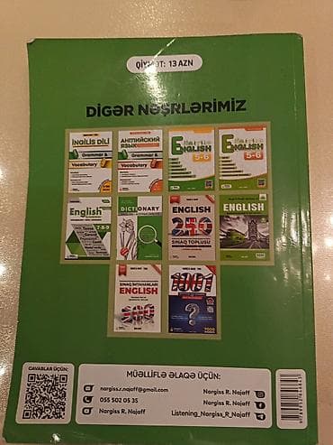 Testlər: Məhsul: “ENGLISH – Qrammatik Qeydlər və Test Toplusu (I hissə)” - — 2