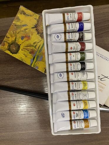 panda boya: 12lik yağlı boya seti satilir uzerindede yagli boya ucun fircasi. Cox — 2