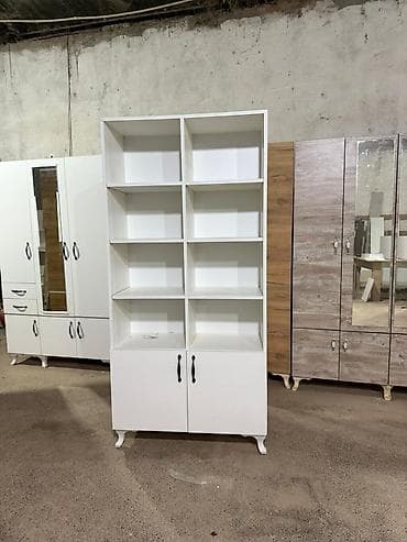 Ağ rəngli çoxfunksiyalı rəf-dolab kombinasiyası - Material