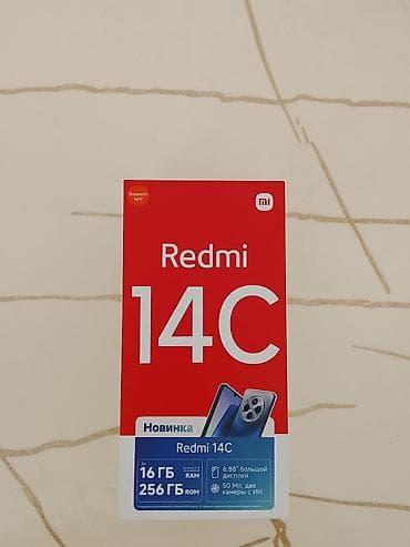 telfon redmi: Redmi 14C, 256 GB, rəng - Qara, Sensor — 3