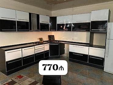 Mətbəx mebeli satılır 770₼. Ölçü dəqiq deyil. Üzərində qaz moyka