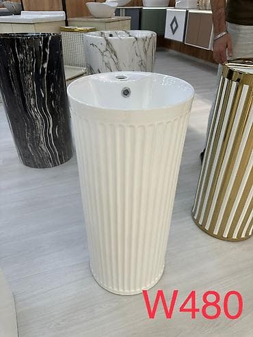 Model: W480 - Ayaqüstü (floor-standing) seramik əl-üz yuyucu -