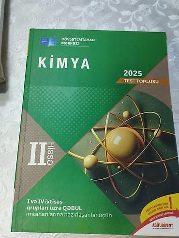 Məhsul: Kimya – 2025 Test Toplusu (II hissə) Təsvir: -
