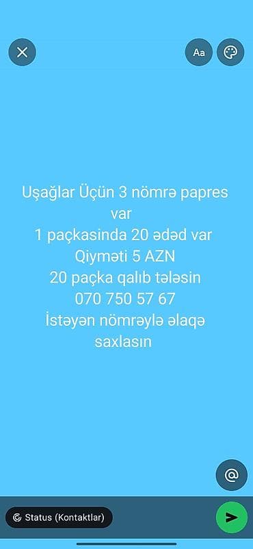 padles pampers: Uşaqlar üçün 3 nömrə uşaq bezi (papres). - Hər paçkada: 20 ədəd var - — 1