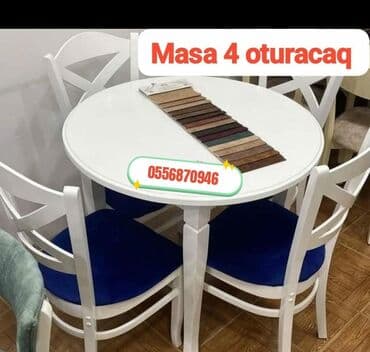 gaming oturacaqlar: Mətbəx üçün, Yeni, Açılmayan, Dördbucaq masa, 4 stul — 11