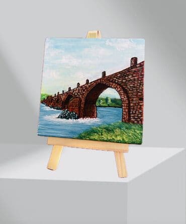 Xudafərin körpüsü 10x10sm kətan molbert üzərində Ən gözəl hədiyyə